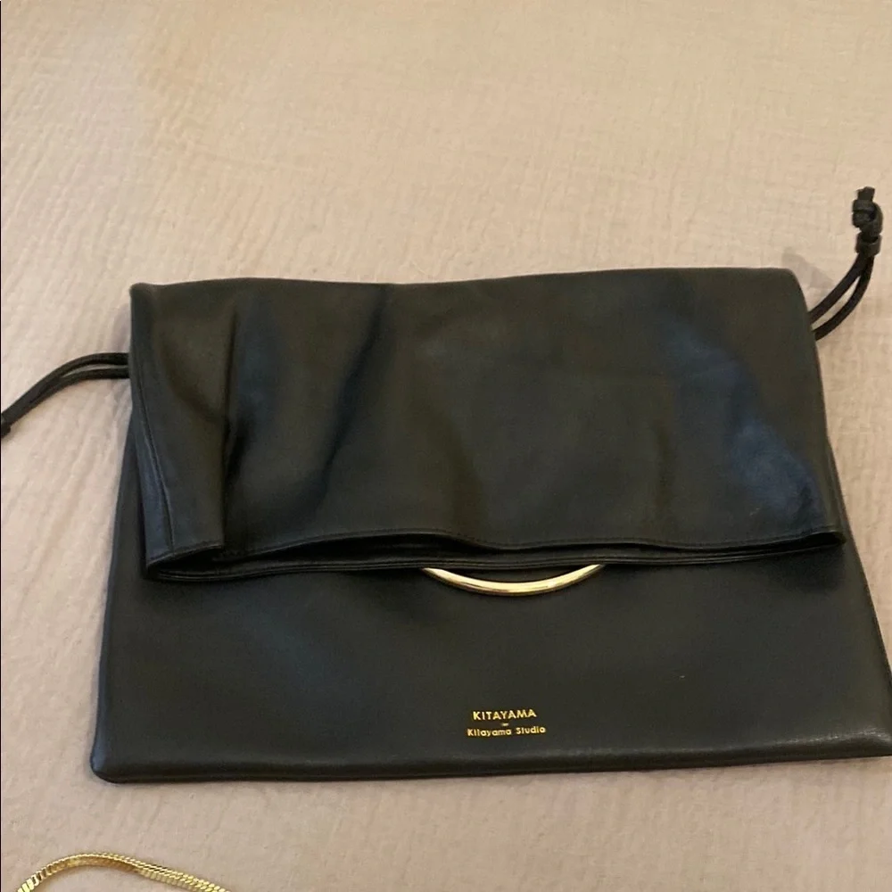 KITAYAMA BY KITAYAMA STUDIO Black Leather Crossbody Bag